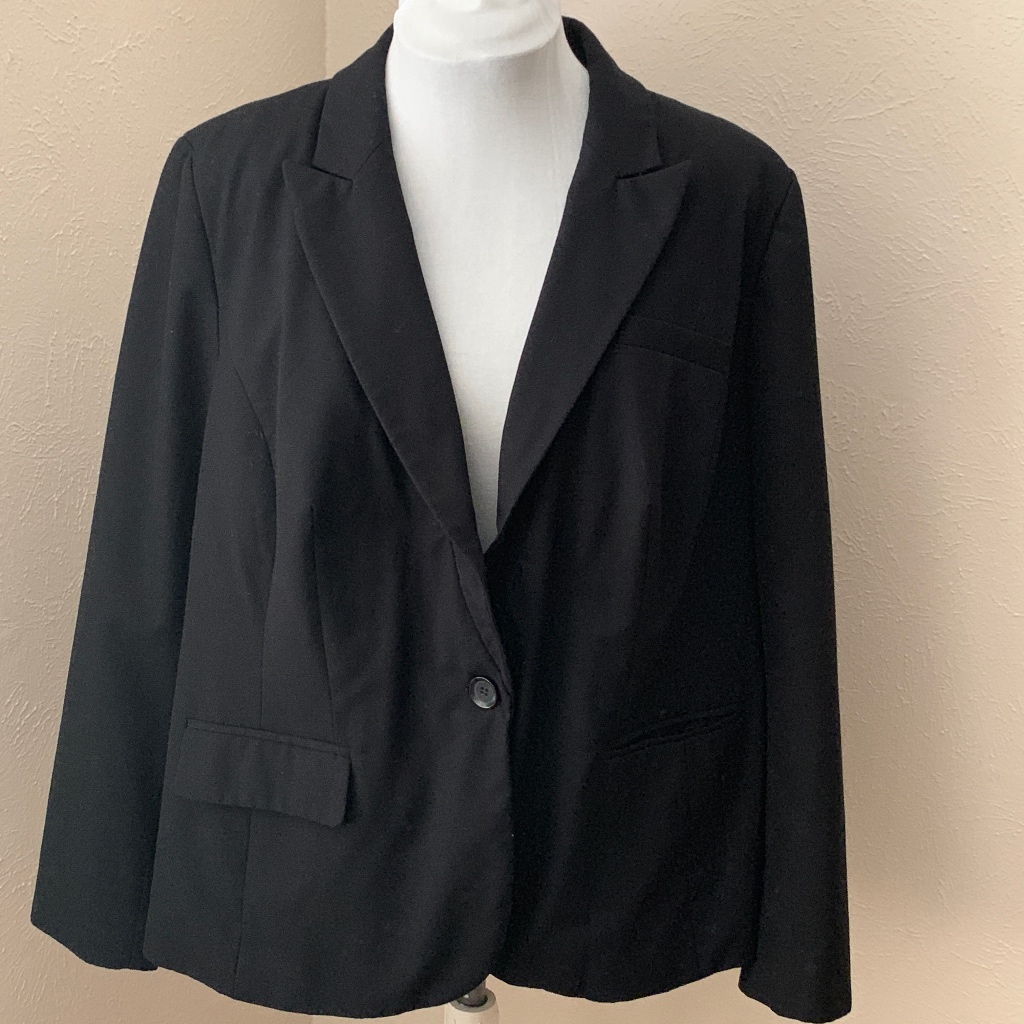 Inc Single Button Blazer, Size 16w
